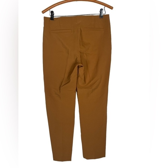 NWT Adriana Papell Stertch Crepe Pants Size 6 Brown Ankle - Picture 2 of 6
